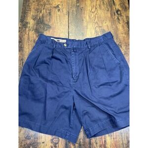 Cutter & Buck Men's Pleated Shorts Casual Size 36 Navy Blue